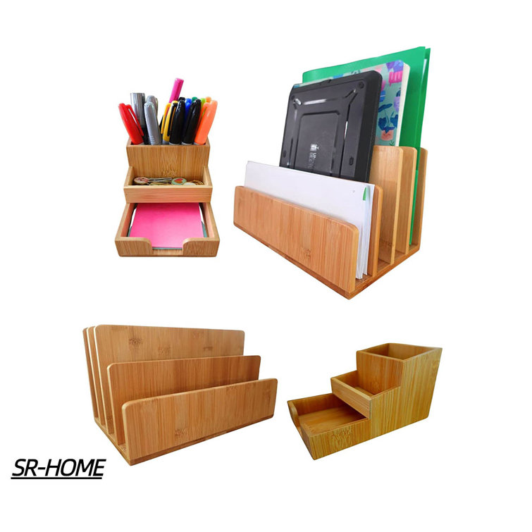 SRHOME Wood Desk Organizer Set Wayfair Canada